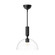 Jude 12-in Clear Glass/Matte Black 1 Light Socket Pendant (7713|PD563012MBCL)
