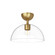 Jude 12-in Brushed Gold/Clear Glass 1 Light Semi Flush Mount (7713|SF563012BGCL)