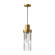 Kent 5-in Brushed Gold/Clear Ribbed Glass 1 Light Socket Pendant (7713|PD435605BGCR)