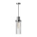 Kent 5-in Chrome/Clear Ribbed Glass 1 Light Socket Pendant (7713|PD435605CHCR)
