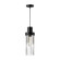 Kent 5-in Clear Ribbed Glass/Matte Black 1 Light Pendant (7713|PD435605MBCR)