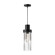 Kent 5-in Clear Ribbed Glass/Matte Black 1 Light Socket Pendant (7713|PD435605MBCR)