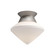 Nora 8-in Brushed Nickel/Opal Matte Glass 1 Light Flush Mount (7713|FM537508BNOP)