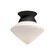 Nora 8-in Matte Black/Opal Matte Glass 1 Light Flush Mount (7713|FM537508MBOP)