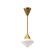 Nora 8-in Aged Gold/Opal Matte Glass 1 Light Socket Pendant (7713|PD537508AGOP)