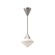 Nora 8-in Brushed Nickel/Opal Matte Glass 1 Light Socket Pendant (7713|PD537508BNOP)