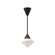 Nora 8-in Matte Black/Opal Matte Glass 1 Light Pendant (7713|PD537508MBOP)