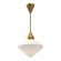 Nora 14-in Aged Gold/Opal Matte Glass 1 Light Pendant (7713|PD537714AGOP)