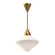Nora 14-in Aged Gold/Opal Matte Glass 1 Light Socket Pendant (7713|PD537714AGOP)