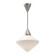 Nora 14-in Brushed Nickel/Opal Matte Glass 1 Light Pendant (7713|PD537714BNOP)