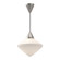 Nora 14-in Brushed Nickel/Opal Matte Glass 1 Light Socket Pendant (7713|PD537714BNOP)