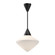 Nora 14-in Matte Black/Opal Matte Glass 1 Light Pendant (7713|PD537714MBOP)