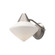 Nora 8-in Brushed Nickel/Opal Matte Glass 1 Light Damp-Rated Wall/Vanity Light (7713|WV537508BNOP)