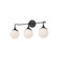 Nouveau 25-in Matte Black/Opal Matte Glass 3 Lights Damp-Rated Vanity Light (7713|VL505125MBOP)