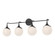 Nouveau 35-in Matte Black/Opal Matte Glass 4 Lights Vanity (7713|VL505136MBOP)