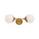 Nouveau 19-in Aged Gold/Opal Matte Glass 2 Lights Damp-Rated Wall/Vanity Light (7713|WV505219AGOP)
