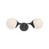 Nouveau 19-in Matte Black/Opal Matte Glass 2 Lights Damp-Rated Wall/Vanity Light (7713|WV505219MBOP)