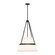 Oliver 18-in Matte Black/White Linen 1 Light Pendant (7713|PD546719MBWL)