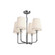 Plisse 23-in Chrome/Opal Matte Glass 4 Lights Chandelier (7713|CH628423CHOP)