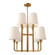 Plisse 30-in Aged Gold/Opal Matte Glass 8 Lights Chandeliers (7713|CH628830AGOP)