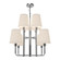 Plisse 30-in Chrome/Opal Matte Glass 8 Lights Chandeliers (7713|CH628830CHOP)
