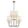 Plisse 30-in Chrome/Opal Matte Glass 8 Lights Chandelier (7713|CH628830CHOP)