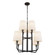 Plisse 30-in Matte Black/Opal Matte Glass 8 Lights Chandelier (7713|CH628830MBOP)