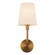 Plisse 7-in Aged Gold/Opal Matte Glass 1 Light Damp-Rated Wall/Vanity Light (7713|WV628107AGOP)
