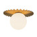 Plume 14-in Brushed Gold/Opal Matte Glass 1 Light Flush Mount (7713|FM501214BGOP)