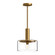 Royale 10-in Aged Gold/Clear Glass 1 Light Socket Pendant (7713|PD535010AGCL)