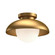 Rubio 16-in Aged Gold/Opal Matte Glass 1 Light Flush Mount (7713|FM522016AGOP)