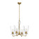 Salem 23-in Brushed Gold/Clear Glass 4 Lights Chandeliers (7713|CH570423BGCL)