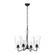 Salem 23-in Clear Glass/Matte Black 4 Lights Chandeliers (7713|CH570423MBCL)
