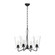 Salem 23-in Clear Glass/Matte Black 4 Lights Chandelier (7713|CH570423MBCL)