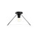 Salem 14-in Clear Glass/Matte Black 1 Light Flush Mount (7713|FM570314MBCL)