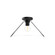 Salem 14-in Clear Glass/Matte Black 1 Light Flush Mount (7713|FM570314MBCL)
