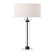 Sasha 18-in Matte Black/White Linen 2 Lights Table Lamp (7713|TL567218MBWL)