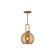 Soji 8-in Aged Gold/Copper Glass 1 Light Socket Pendant (7713|PD601608AGCP)