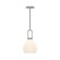 Soji 8-in Brushed Nickel/Opal Matte Glass 1 Light Socket Pendant (7713|PD601608BNOP)