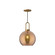 Soji 10-in Aged Gold/Copper Glass 1 Light Socket Pendant (7713|PD601710AGCP)