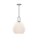 Soji 10-in Brushed Nickel/Opal Matte Glass 1 Light Socket Pendant (7713|PD601710BNOP)