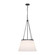 Speakeasy 18-in Matte Black/White Linen 1 Light Pendant (7713|PD544517MBWL)