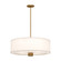 Theo 24-in Aged Gold/White Linen 3 Lights Socket Pendant (7713|PD547924AGWL)