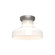 Westlake 11-in Brushed Nickel/Glossy Opal Glass 1 Light Flush Mount (7713|FM540011BNGO)