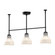 Westlake 34-in Glossy Opal Glass/Matte Black 3 Lights Linear Pendant (7713|LP540334MBGO)