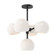 Willow 18-in Matte Black/Opal Matte Glass 5 Lights Chandelier (7713|CH548518MBOP)