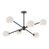 Willow 37-in Matte Black/Opal Matte Glass 6 Lights Chandeliers (7713|CH548637MBOP)