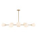 Willow 48-in Brushed Gold/Opal Matte Glass 8 Lights Linear Pendant (7713|LP548848BGOP)