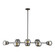 Willow 48-in Matte Black/Smoked Solid Glass 8 Lights Linear Pendant (7713|LP548848MBSM)