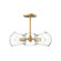 Willow 16-in Brushed Gold/Clear Glass 3 Lights Socket Pendant (7713|PD548315BGCL)